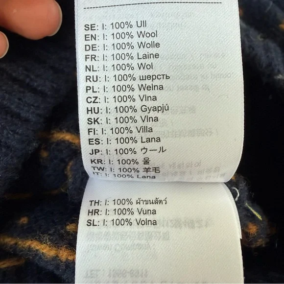 Fjallraven Ovik Knit Wool Sweater Womens Small Navy Crewneck - Picture 6 of 8